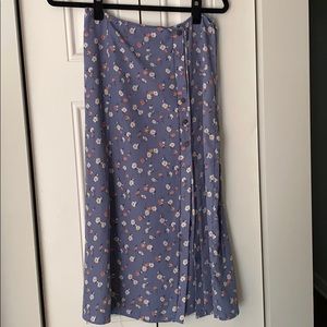 Floral midi skirt